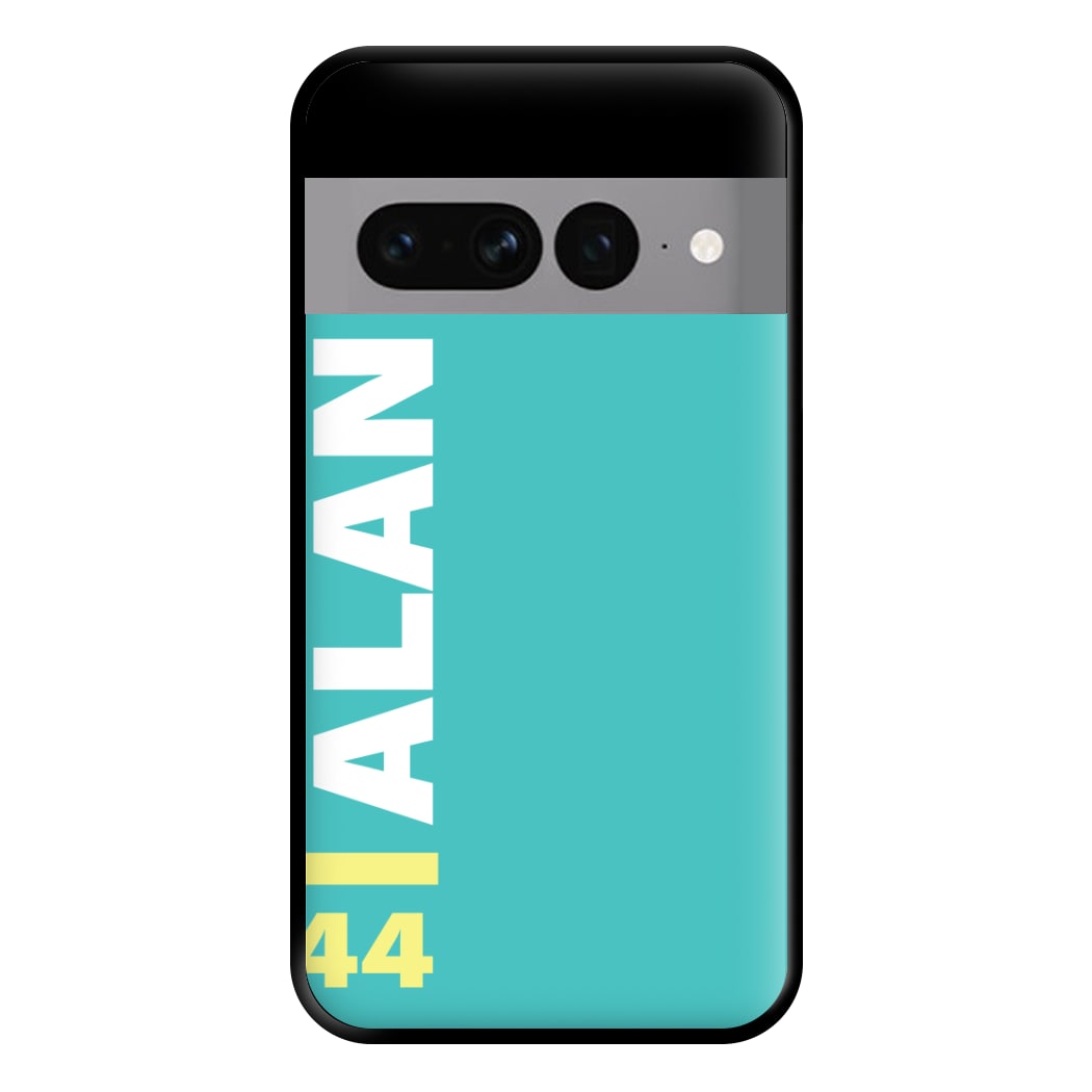 Personalised F1 Driver Blue Phone Case for Google Pixel 7 Pro