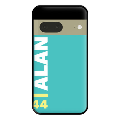 Personalised F1 Driver Blue Phone Case for Google Pixel 7a