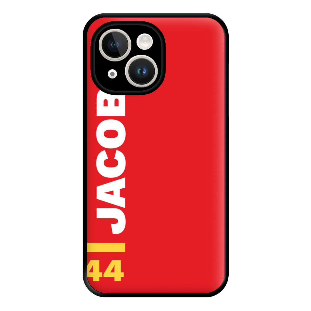 Personalised F1 Driver Red Phone Case for iPhone 14 Plus