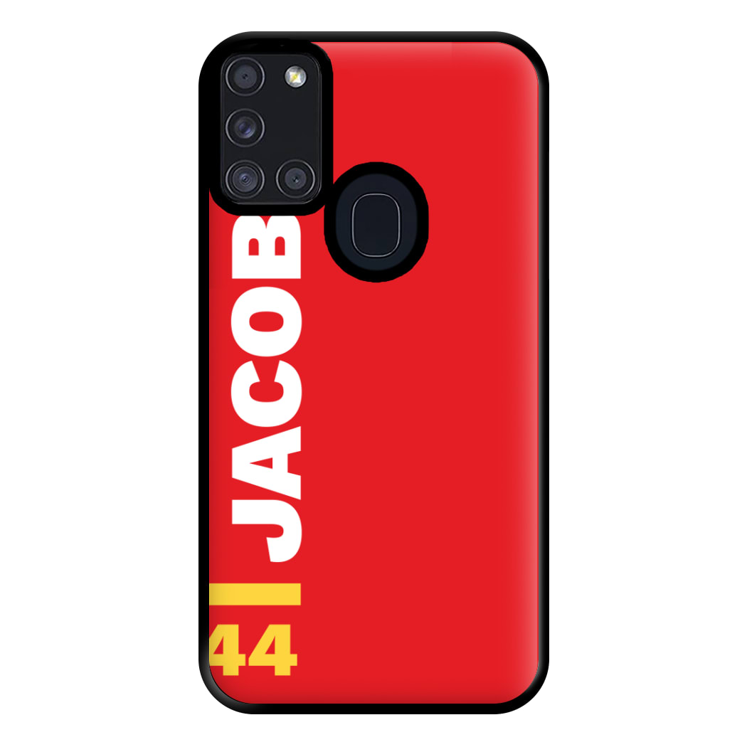 Personalised F1 Driver Red Phone Case for Galaxy A21s