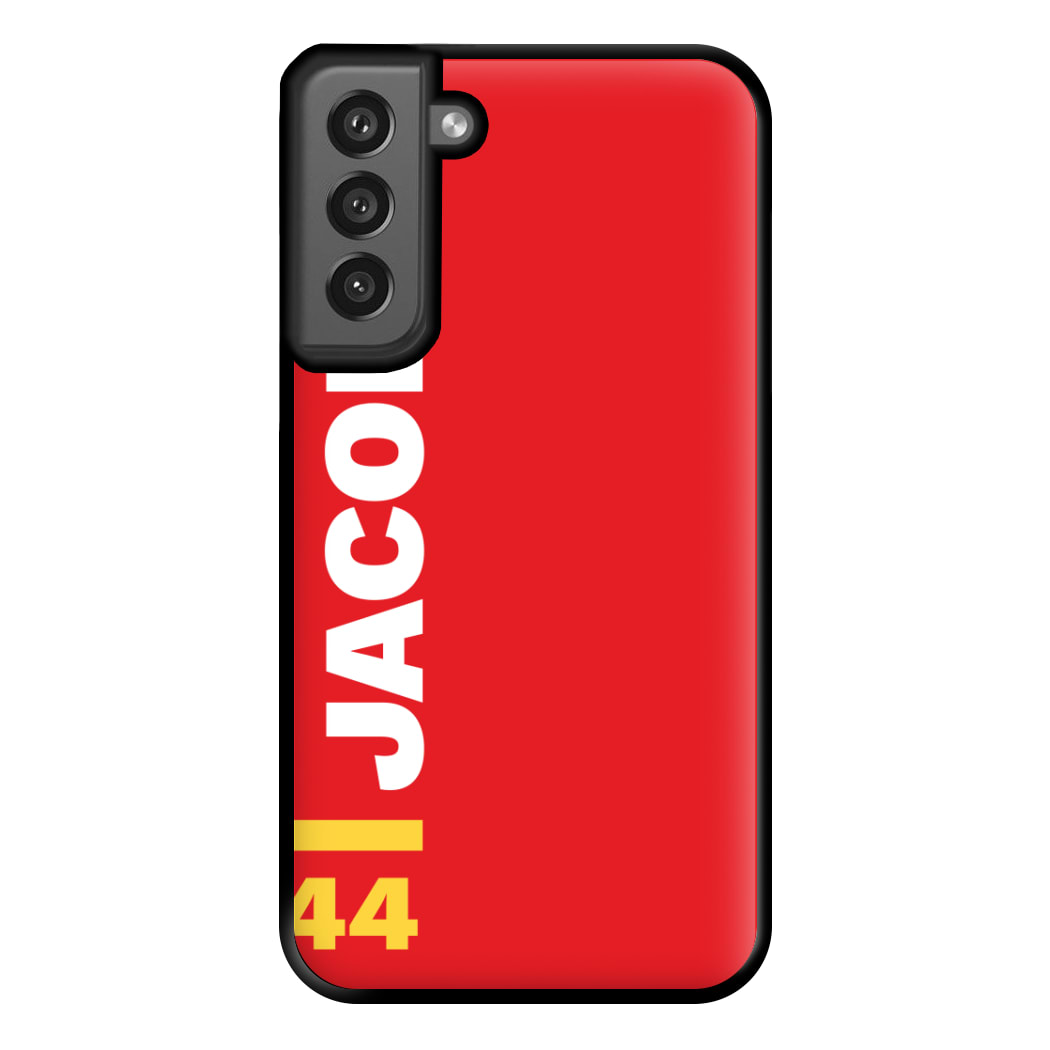 Personalised F1 Driver Red Phone Case for Galaxy S21FE