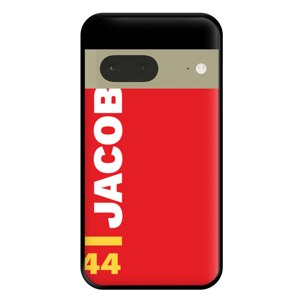 Personalised F1 Driver Red Phone Case for Google Pixel 7a