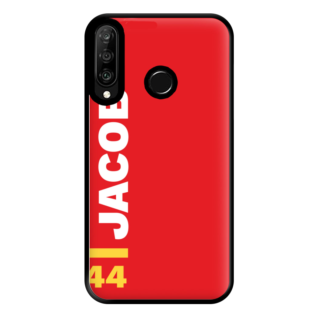 Personalised F1 Driver Red Phone Case for Huawei P30 Lite