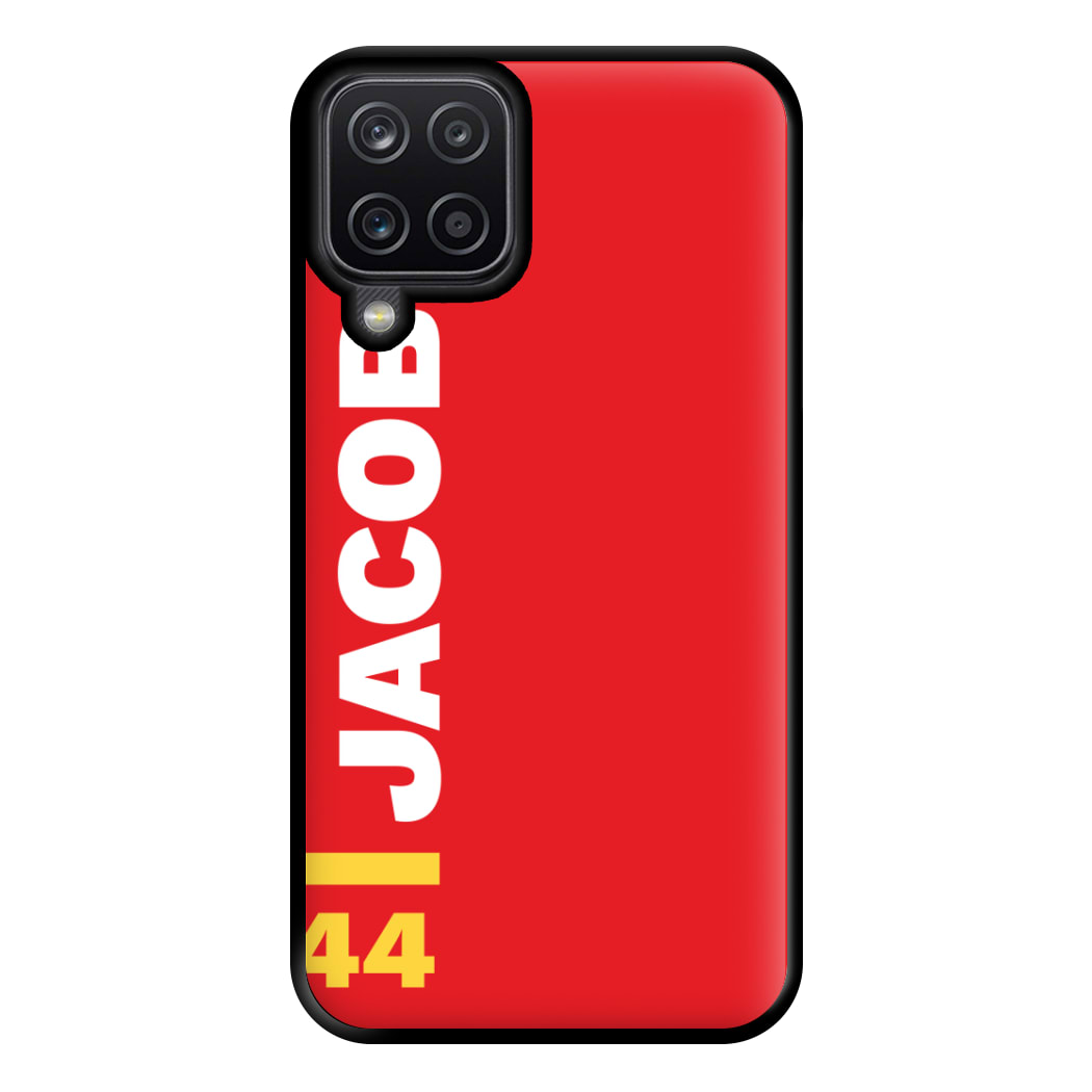 Personalised F1 Driver Red Phone Case for Galaxy A12