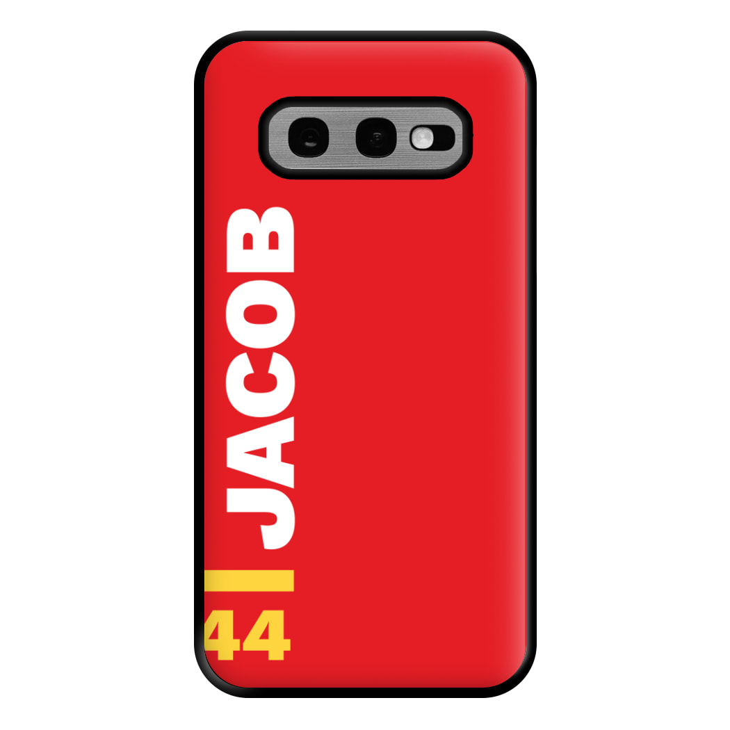 Personalised F1 Driver Red Phone Case for Galaxy S10e