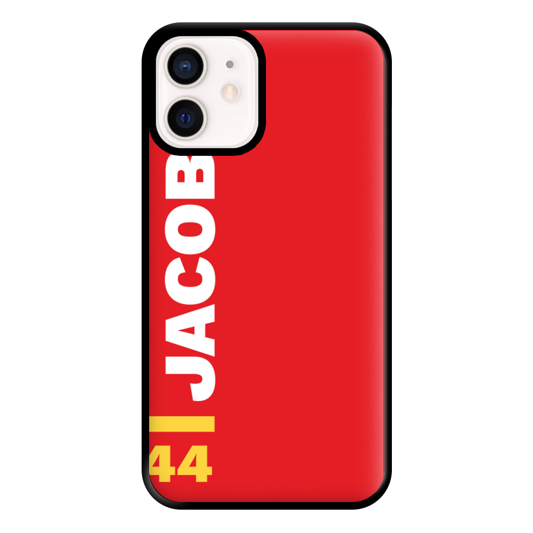 Personalised F1 Driver Red Phone Case for iPhone 12 Mini