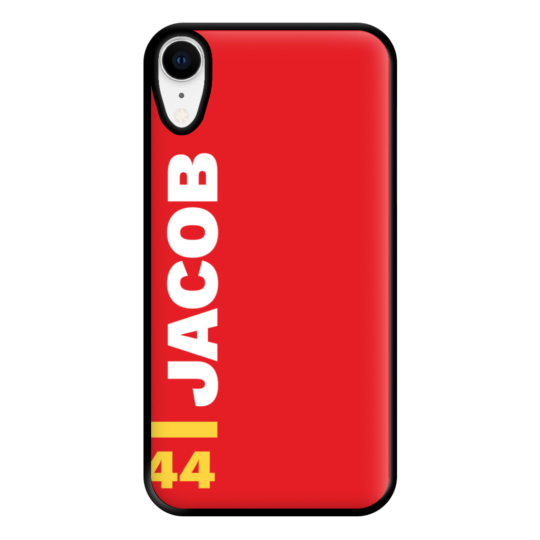 Personalised F1 Driver Red Phone Case for iPhone XR