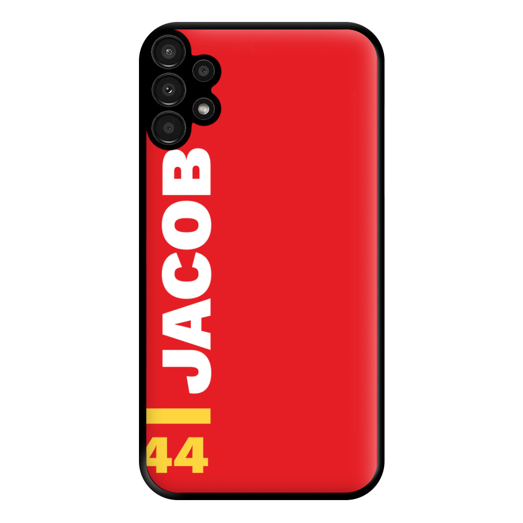 Personalised F1 Driver Red Phone Case for Galaxy A13