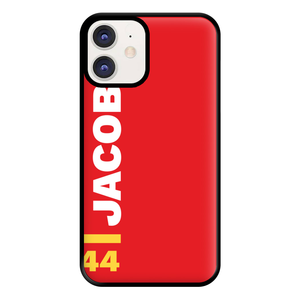 Personalised F1 Driver Red Phone Case for iPhone 12 / 12 Pro