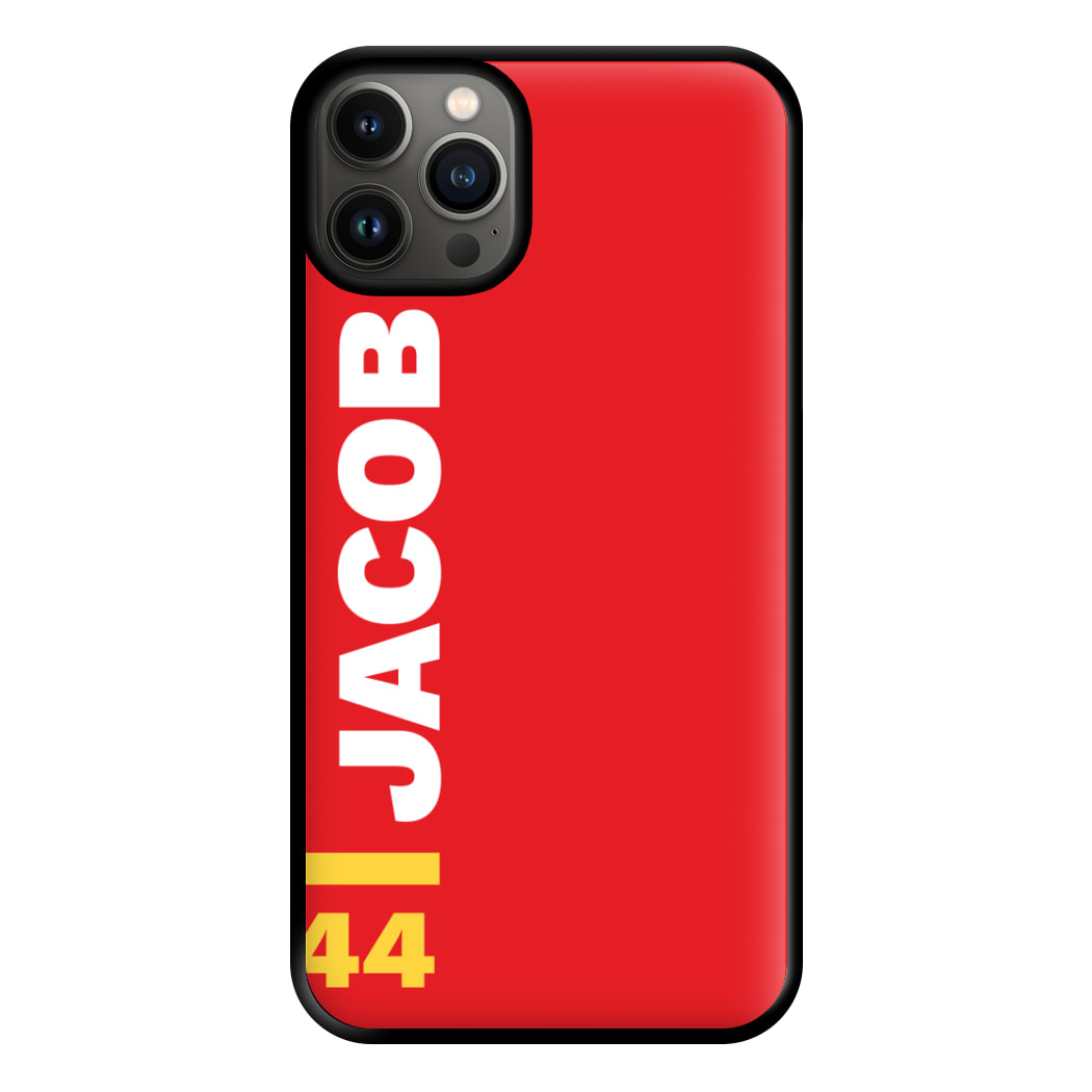 Personalised F1 Driver Red Phone Case for iPhone 13