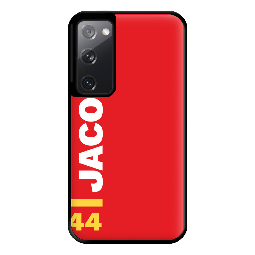 Personalised F1 Driver Red Phone Case for Galaxy S20FE