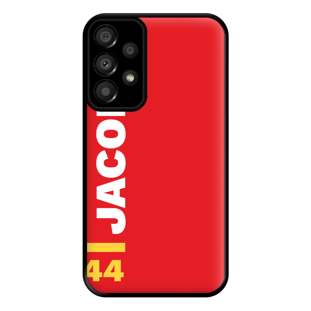 Personalised F1 Driver Red Phone Case for Galaxy A33