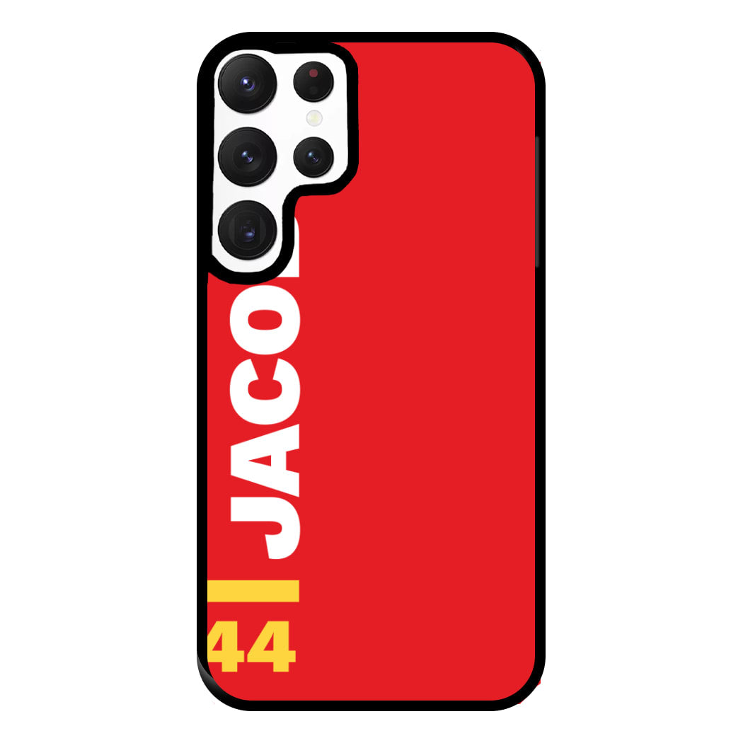 Personalised F1 Driver Red Phone Case for Galaxy S22 Ultra