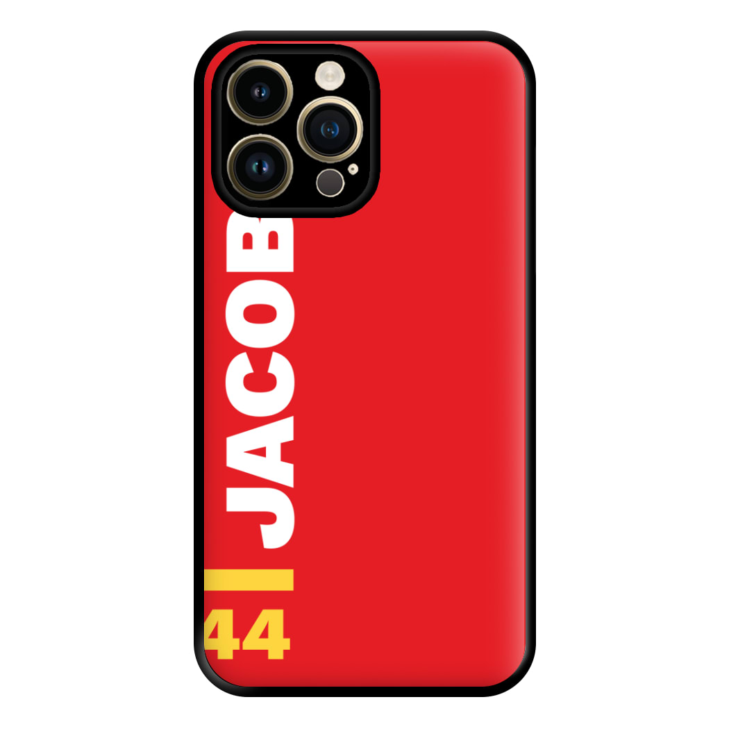 Personalised F1 Driver Red Phone Case for iPhone 14 Pro Max