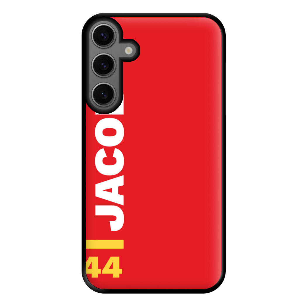 Personalised F1 Driver Red Phone Case for Galaxy S23FE