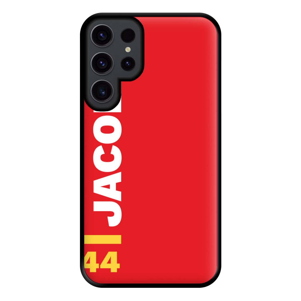 Personalised F1 Driver Red Phone Case for Galaxy S23 Ultra