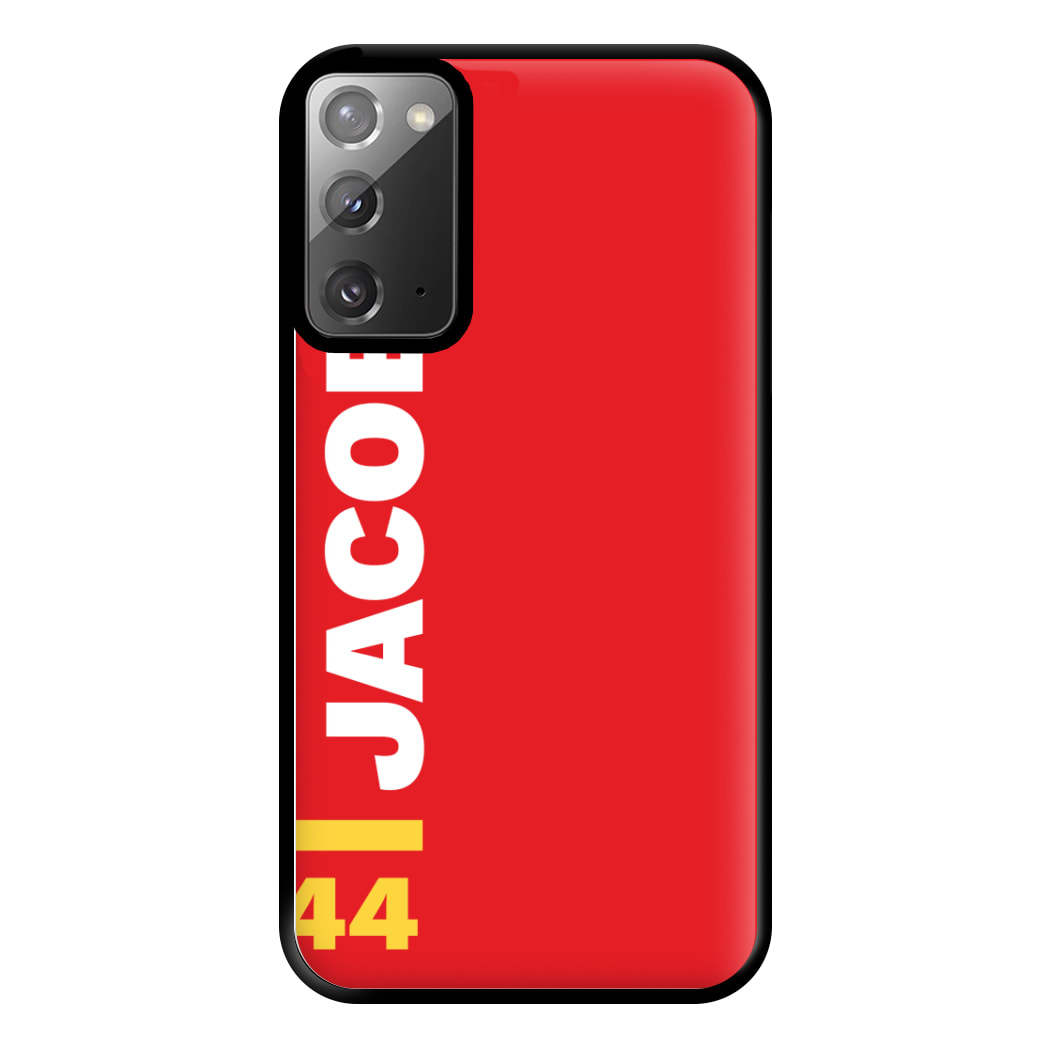 Personalised F1 Driver Red Phone Case for Galaxy Note 20 Ultra