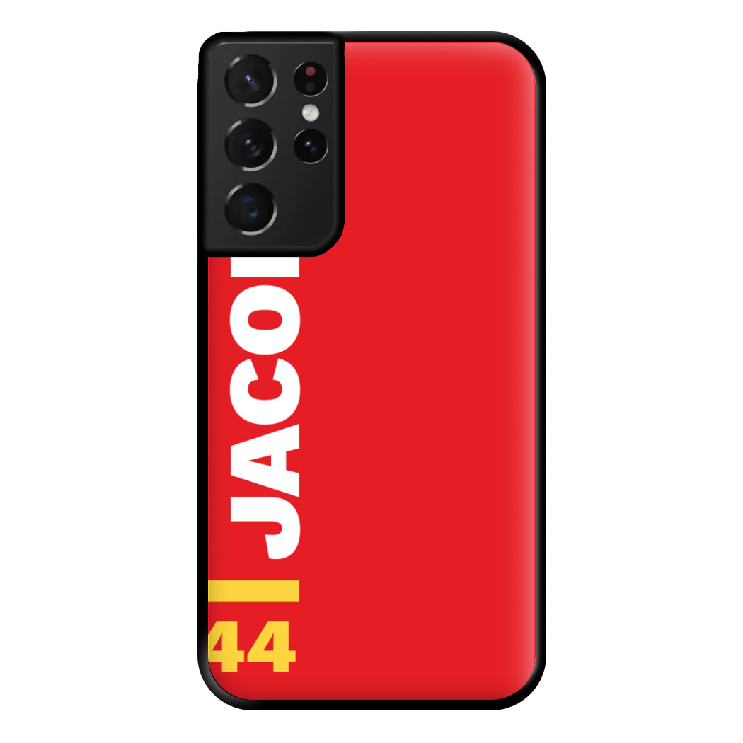 Personalised F1 Driver Red Phone Case for Galaxy S21 Ultra