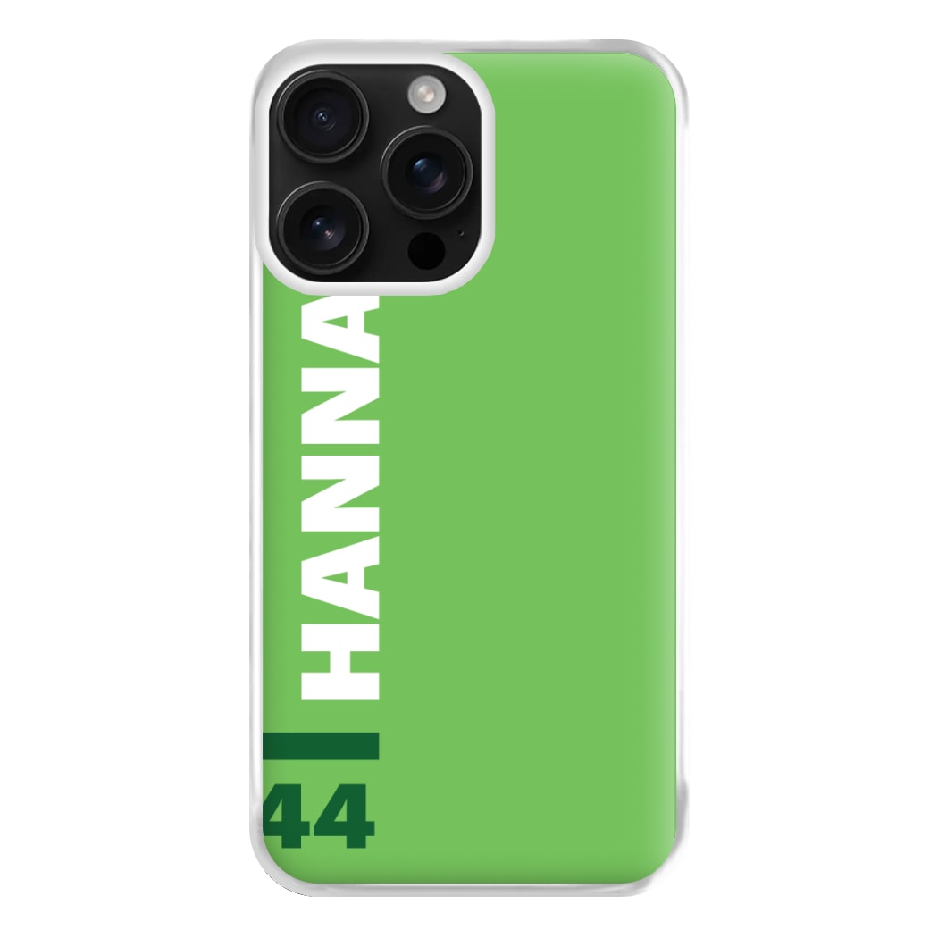 Personalised F1 Driver Green Phone Case