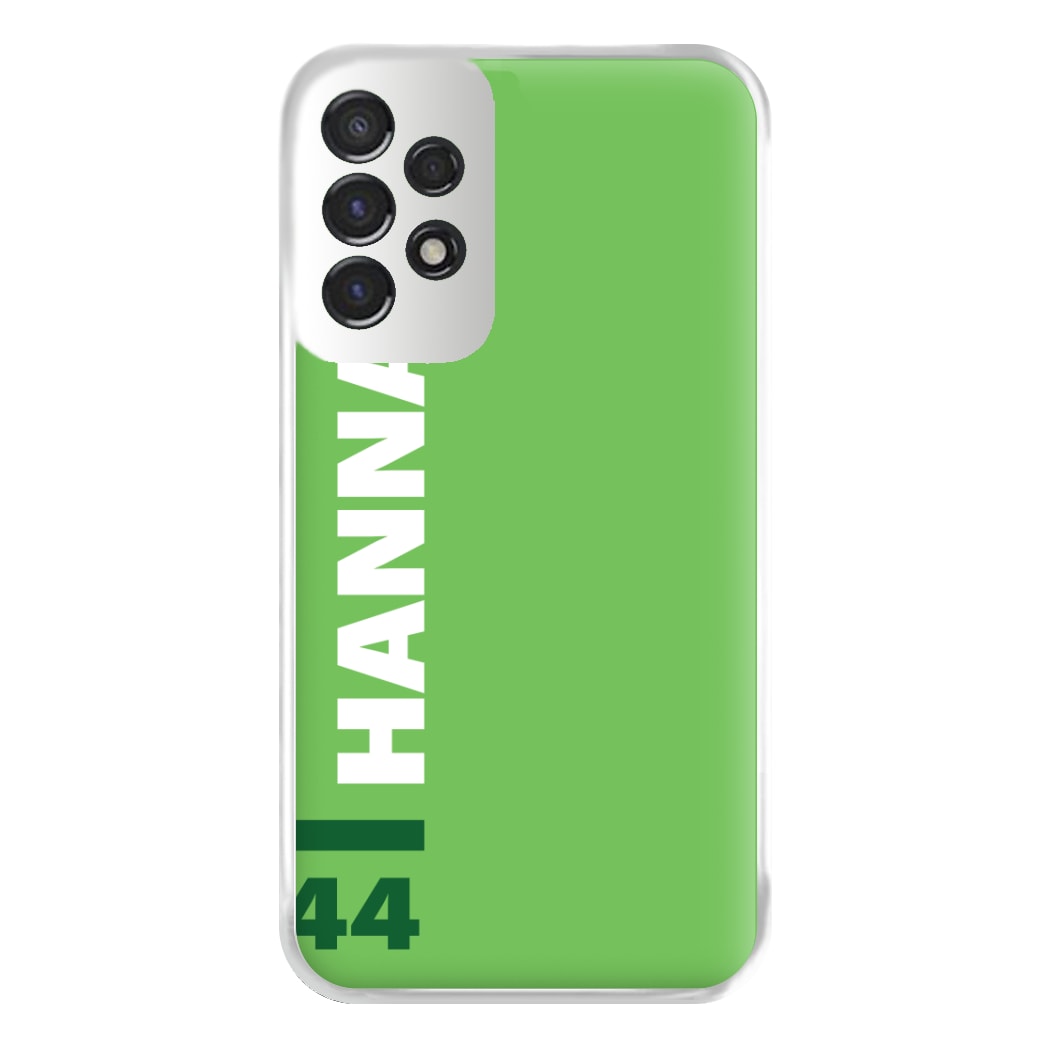 Personalised F1 Driver Green Phone Case for Galaxy A53