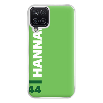 Personalised F1 Driver Green Phone Case for Galaxy A12