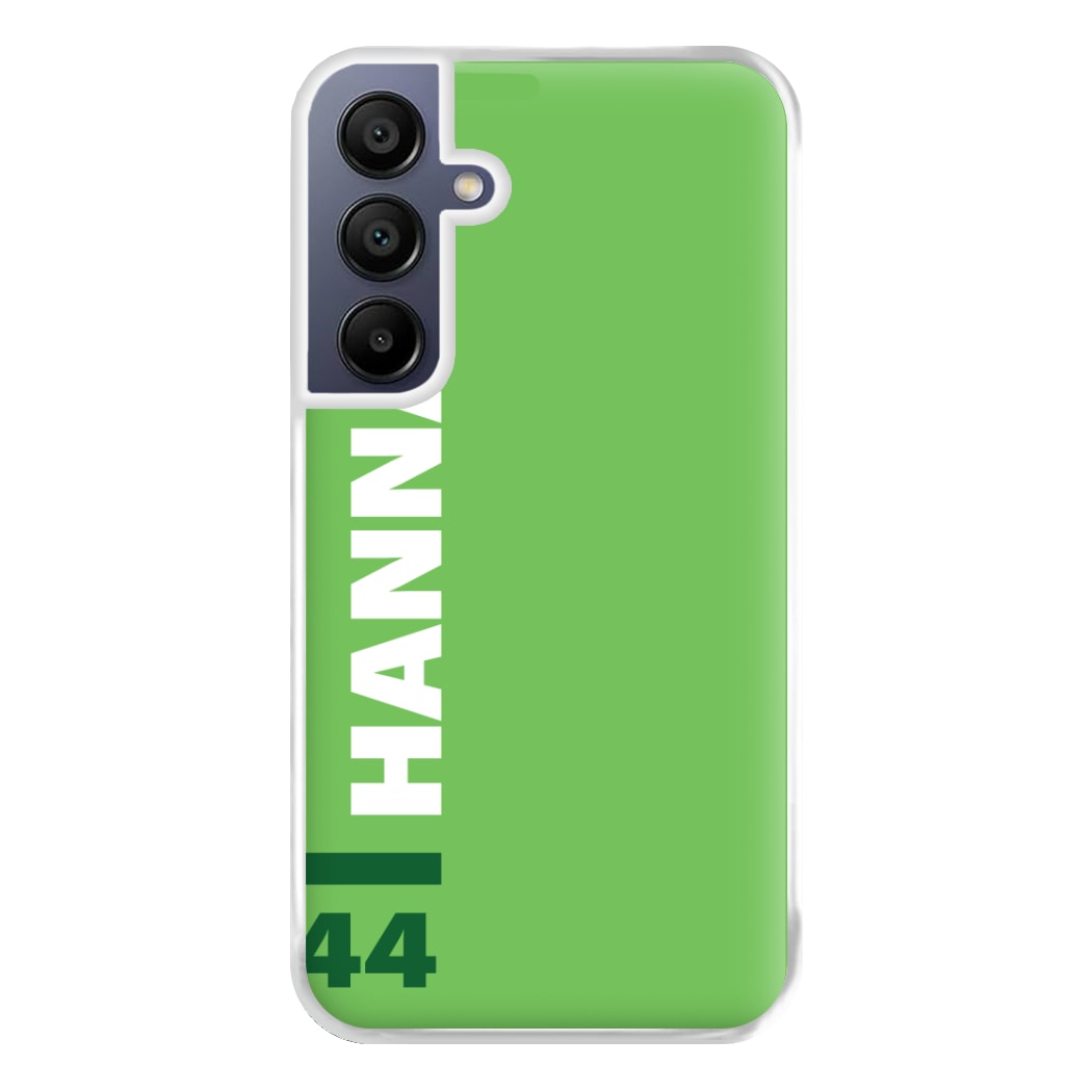 Personalised F1 Driver Green Phone Case for Galaxy A16