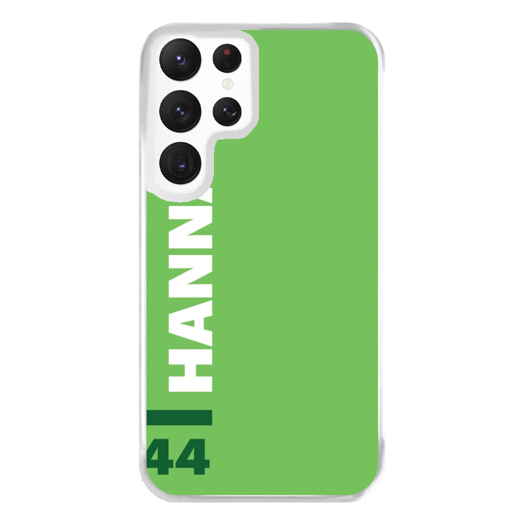 Personalised F1 Driver Green Phone Case for Galaxy S22 Ultra