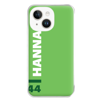 Personalised F1 Driver Green Phone Case for iPhone 14 Plus