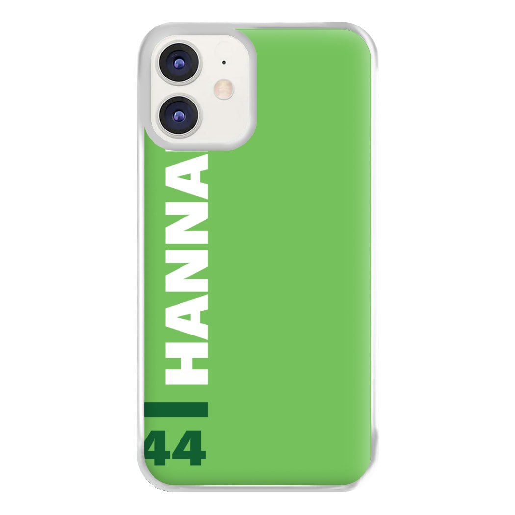 Personalised F1 Driver Green Phone Case for iPhone 11