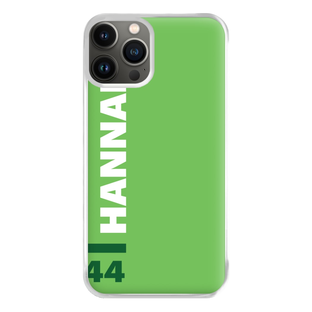 Personalised F1 Driver Green Phone Case for iPhone 11 Pro Max