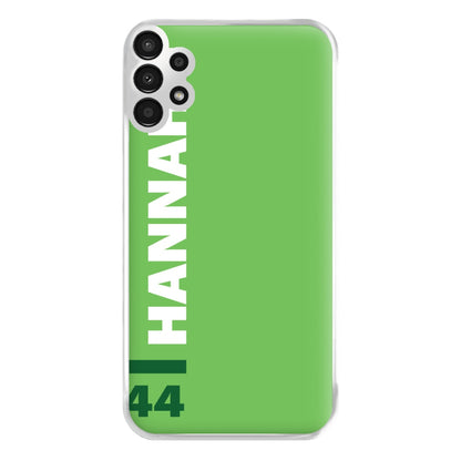 Personalised F1 Driver Green Phone Case for Galaxy A13