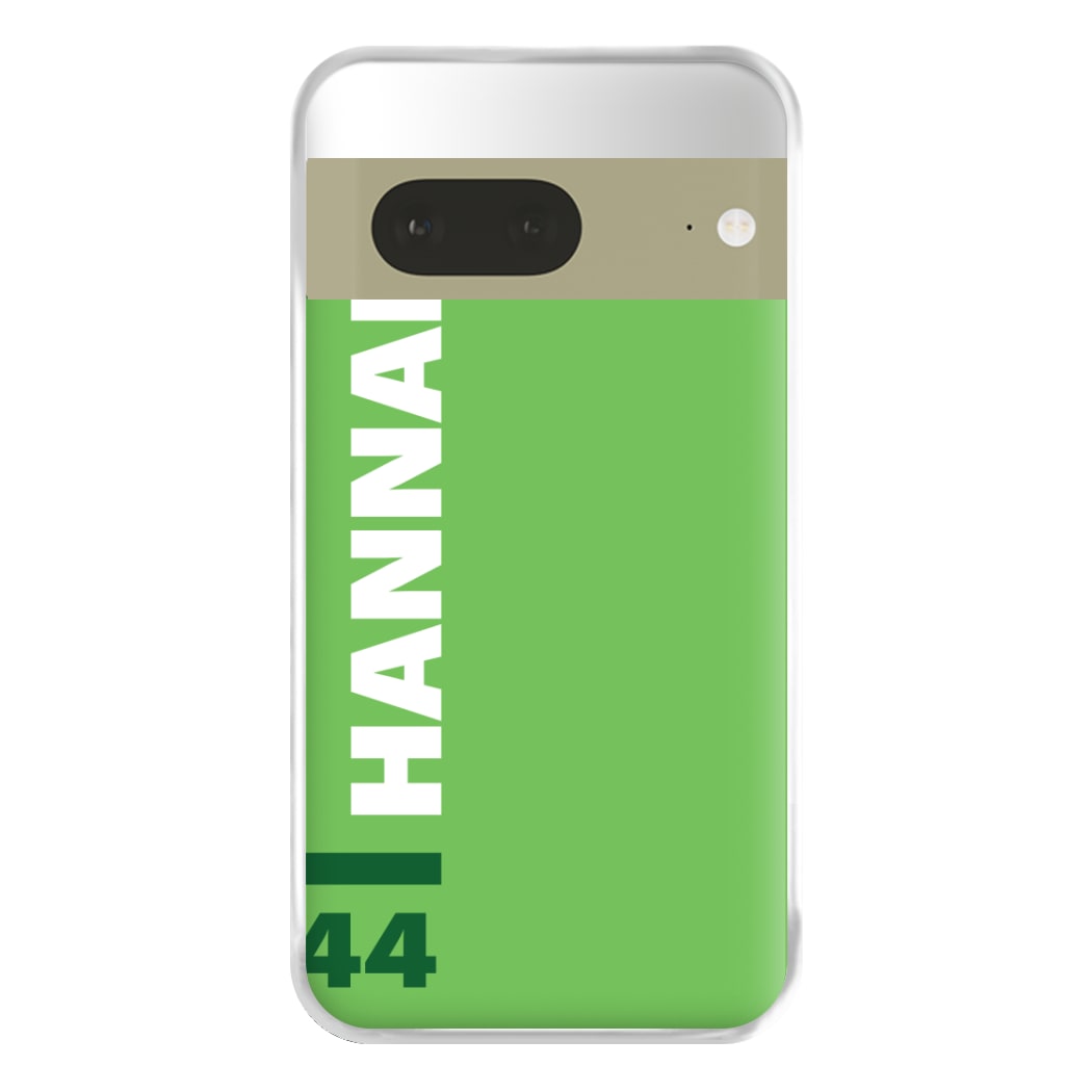 Personalised F1 Driver Green Phone Case for Google Pixel 7a