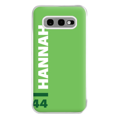 Personalised F1 Driver Green Phone Case for Galaxy S10e