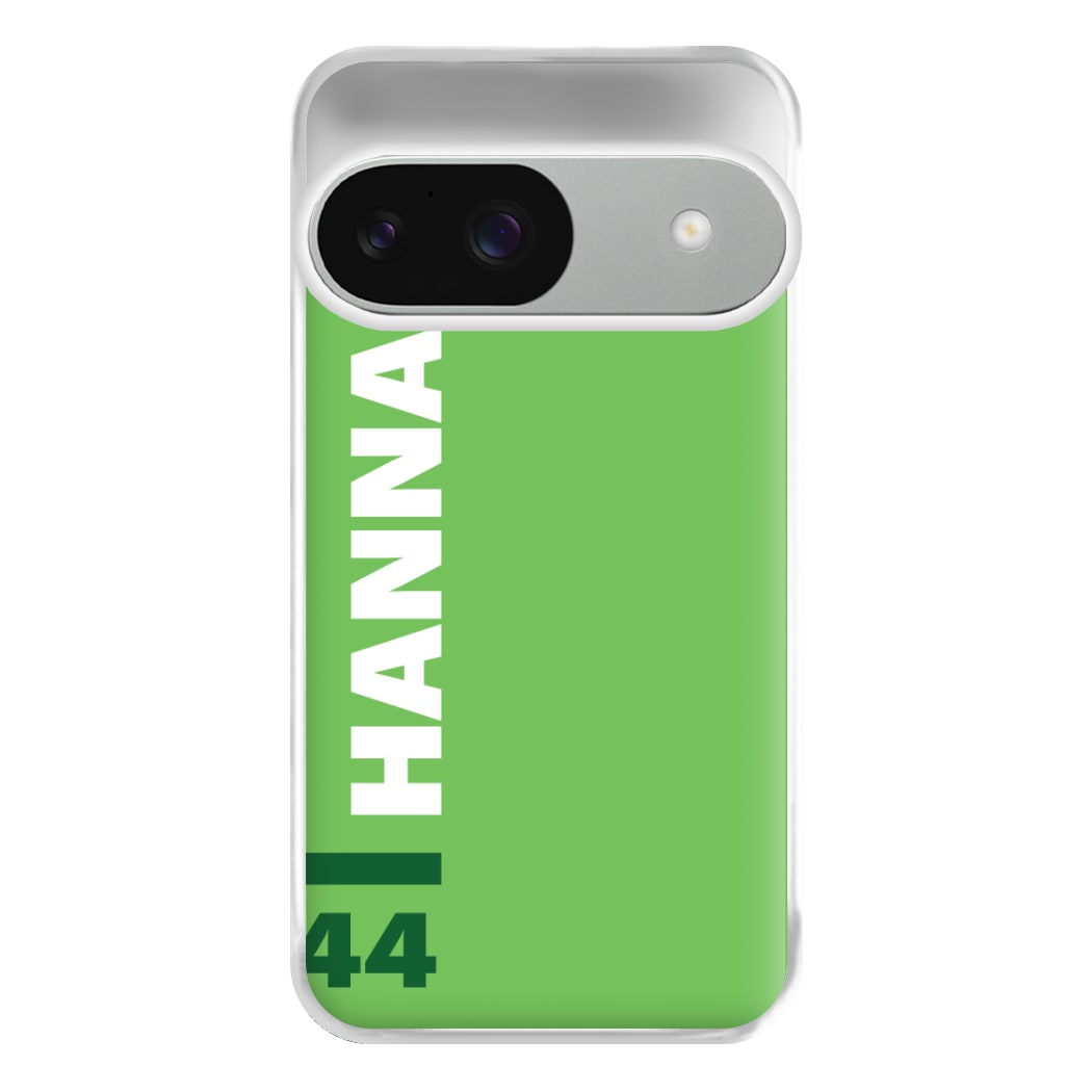 Personalised F1 Driver Green Phone Case for Google Pixel 9 / 9 Pro