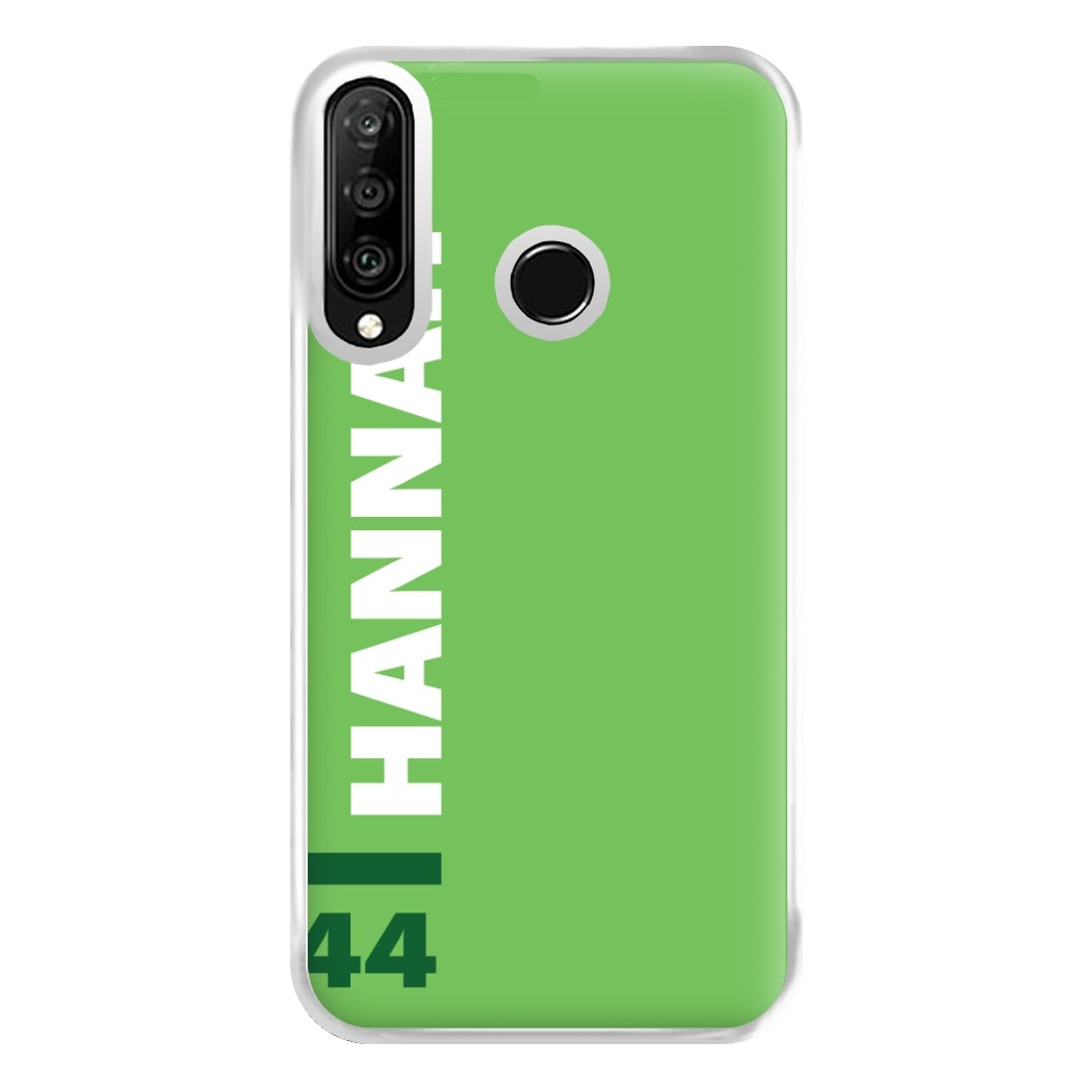 Personalised F1 Driver Green Phone Case for Huawei P30 Lite