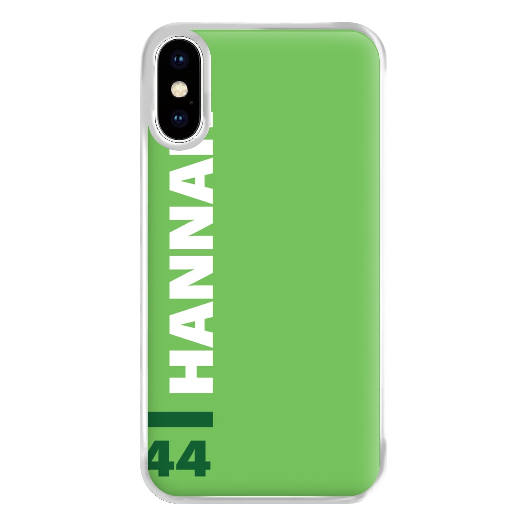 Personalised F1 Driver Green Phone Case for iPhone XS Max