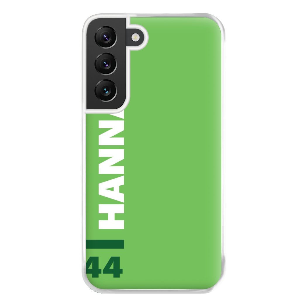 Personalised F1 Driver Green Phone Case for Galaxy S22 Plus