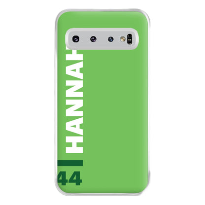 Personalised F1 Driver Green Phone Case for Galaxy S10 Plus