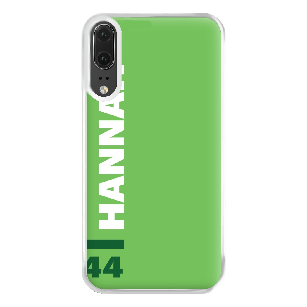 Personalised F1 Driver Green Phone Case for Huawei P20