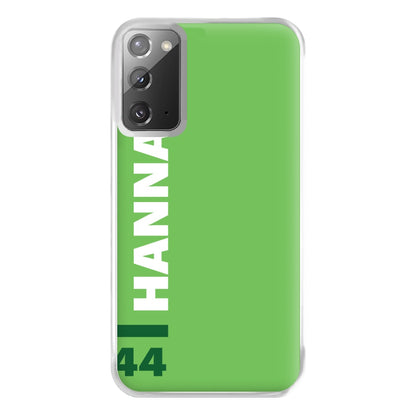 Personalised F1 Driver Green Phone Case for Galaxy Note 20 Ultra