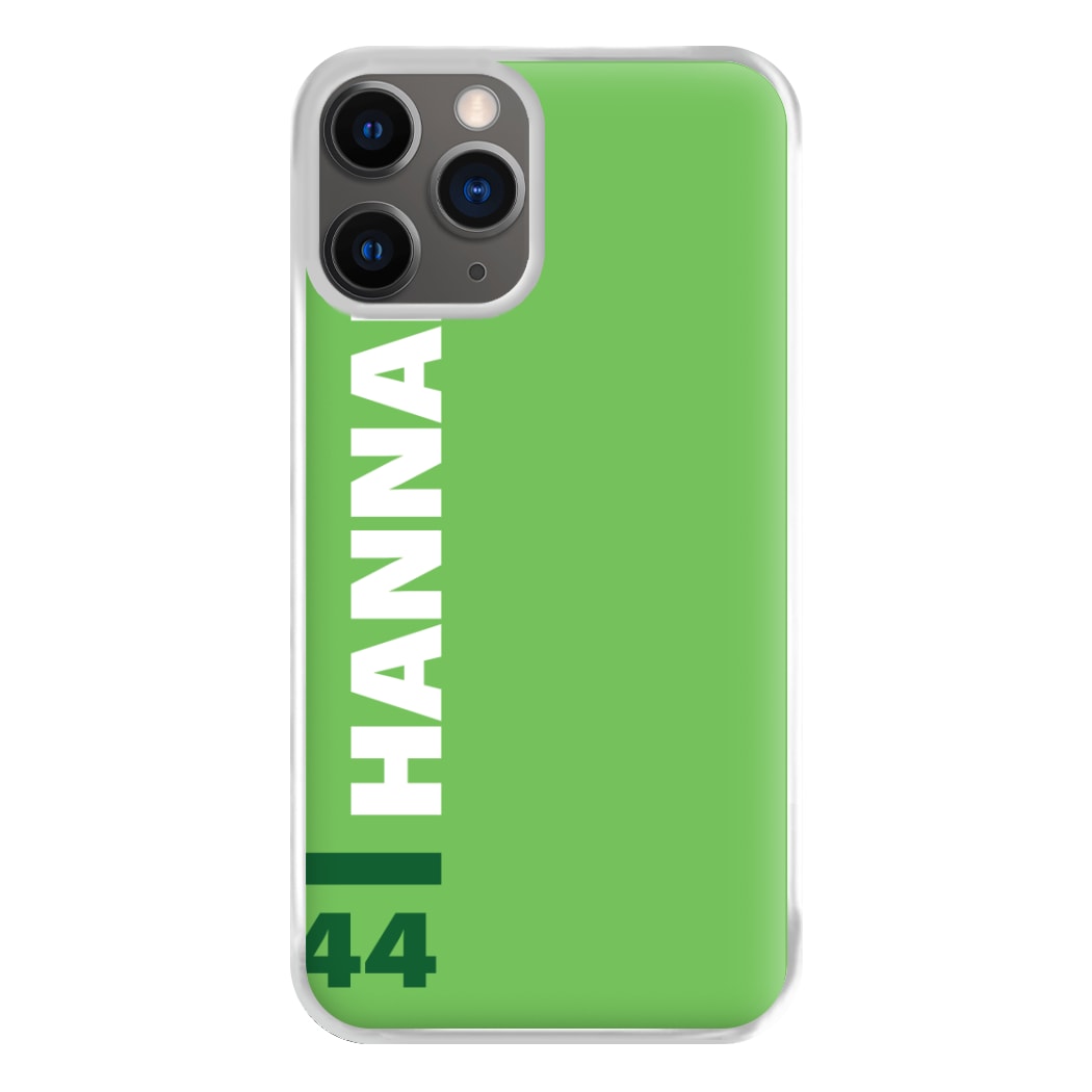 Personalised F1 Driver Green Phone Case for iPhone 12 Pro Max