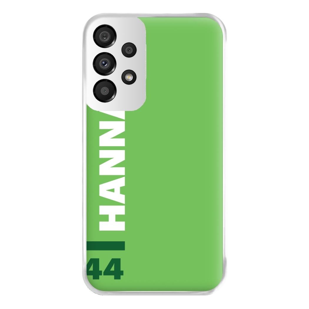 Personalised F1 Driver Green Phone Case for Galaxy A33