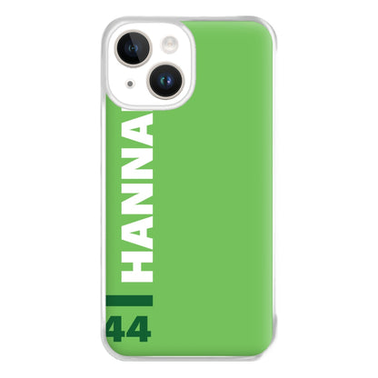 Personalised F1 Driver Green Phone Case for iPhone 14