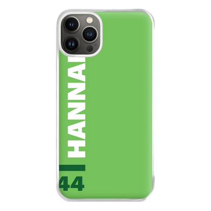 Personalised F1 Driver Green Phone Case for iPhone 13