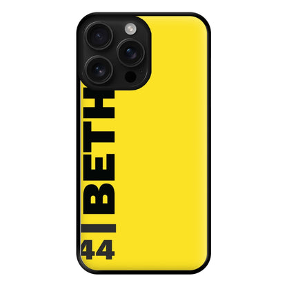 Personalised F1 Driver Yellow Phone Case for iPhone 16 Pro Max