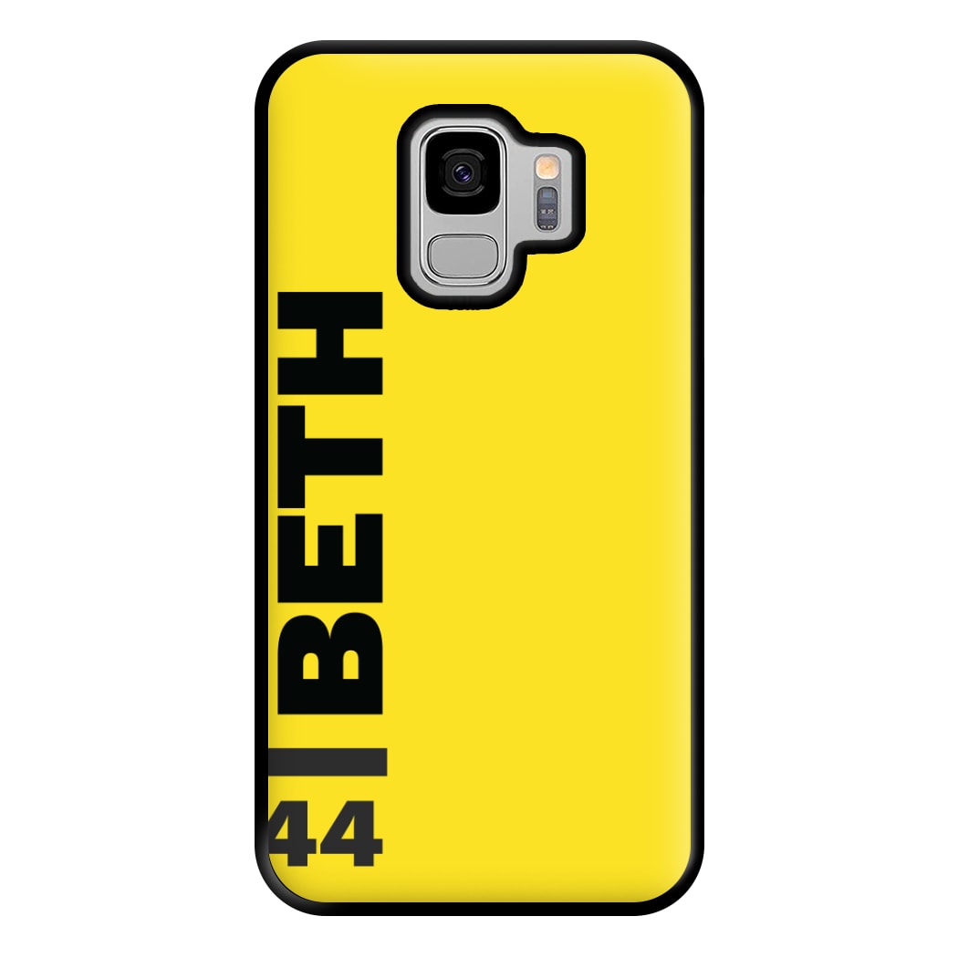 Personalised F1 Driver Yellow Phone Case for Galaxy S9 Plus