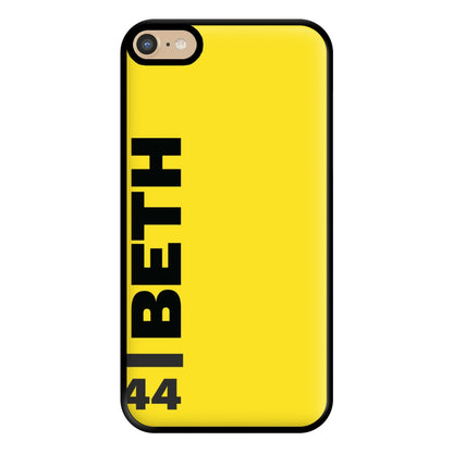 Personalised F1 Driver Yellow Phone Case for iPhone 6 Plus / 7 Plus / 8 Plus