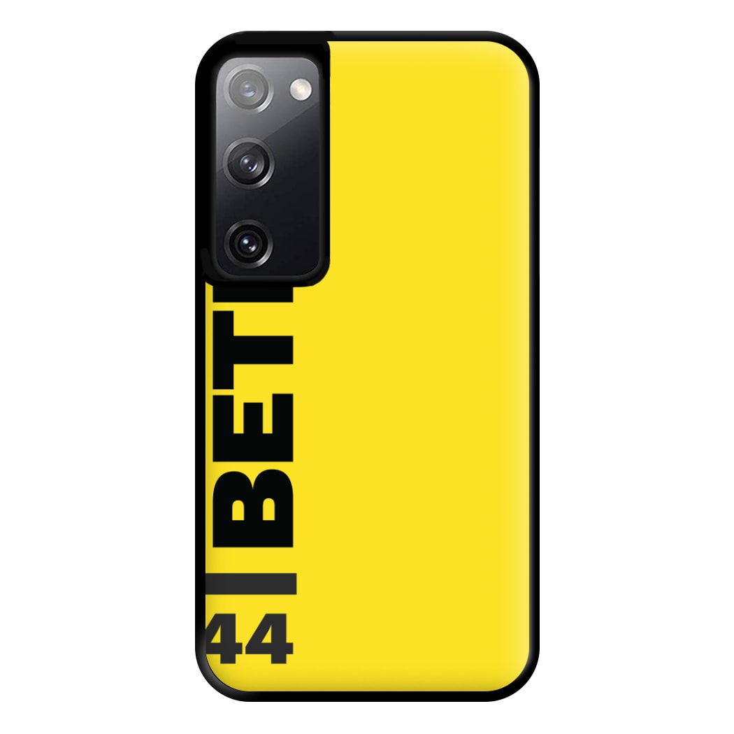 Personalised F1 Driver Yellow Phone Case for Galaxy S20