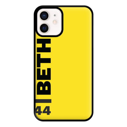 Personalised F1 Driver Yellow Phone Case for iPhone 13 Mini