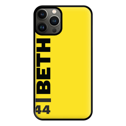 Personalised F1 Driver Yellow Phone Case for iPhone 13 Pro Max